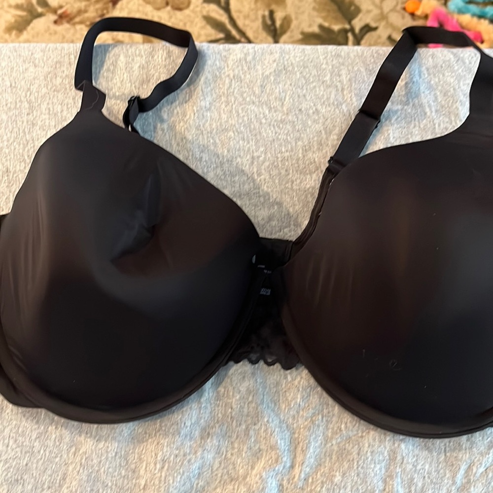 Black silky soft bra
